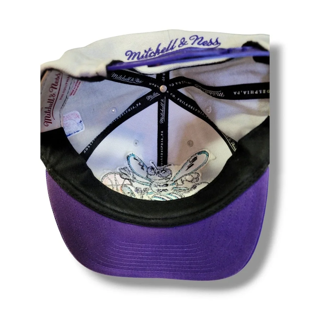 Mitchell & Ness NBA Charlotte Hornets 2 Tone Snapback Hat Cap 100%‎ Wool